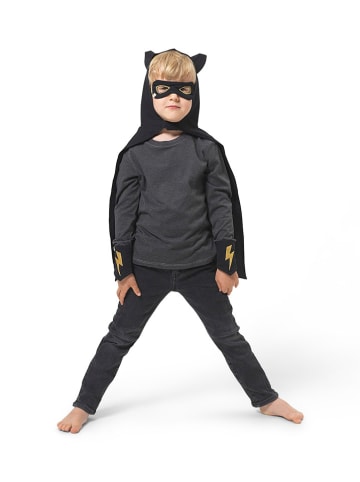 FABELAB 4-delige kostuumset "Superhero" zwart