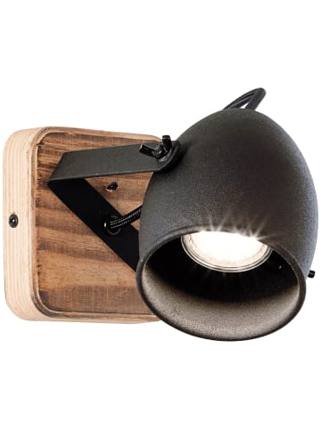 Brilliant Lampa ścienna "Crowton" w kolorze jasnobrązowo-czarnym - 13 x 21 x 12 cm