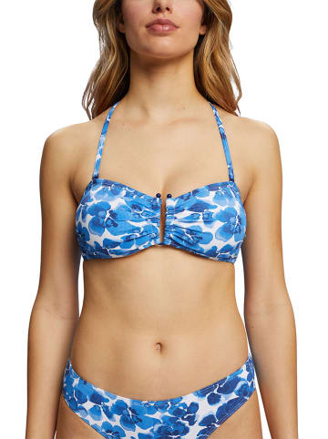 ESPRIT Bikinitop blauw/wit