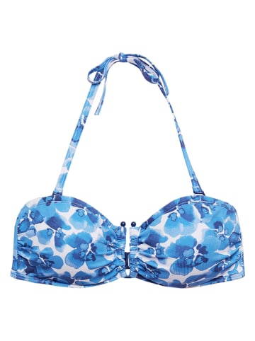 ESPRIT Bikinitop blauw/wit