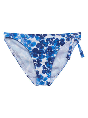 ESPRIT Bikini-Hose in Blau/ Weiß