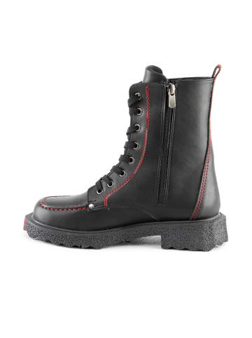 Nalaim Boots "Glycine" zwart/rood