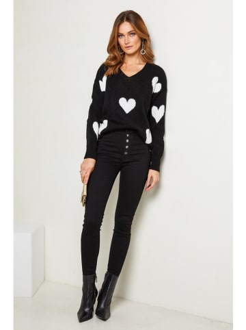 Joséfine Pullover "Arik" in Schwarz/ Weiß