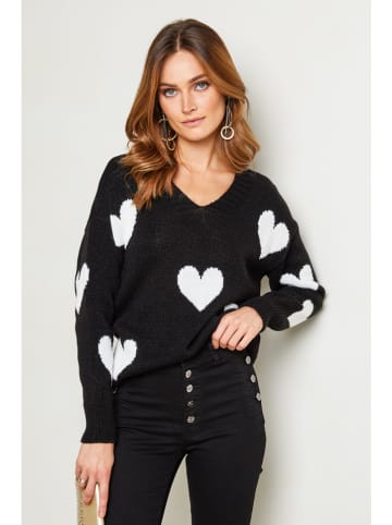 Joséfine Pullover "Arik" in Schwarz/ Weiß