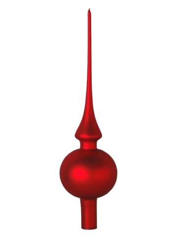 Krebs Glas Lauscha Baumspitze in Rot - (L)26 cm