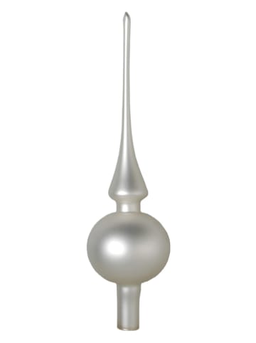 Krebs Glas Lauscha Kerstboompiek zilverkleurig - (L)26 cm