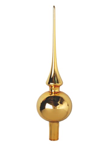 Krebs Glas Lauscha Baumspitze in Gold - (L)26 cm