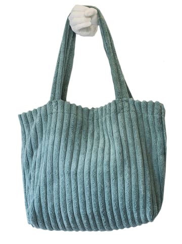 Tierra Bella Shopper in Türkis - (B)55 x (H)45 x (T)8 cm