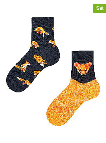 TODO SOCKS 2-delige set: sokken zwart/geel