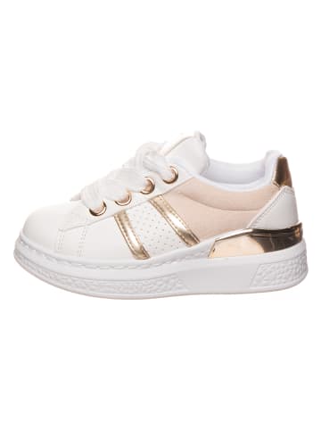 Rock & Joy Sneakersy w kolorze złoto-białym