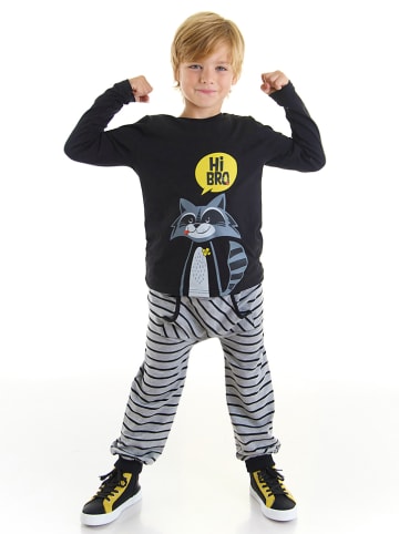Denokids 2tlg. Outfit "Raccoon Boy" in Schwarz/ Grau
