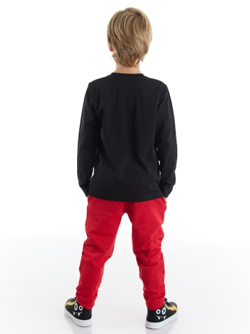 Denokids 2-delige outfit zwart/rood