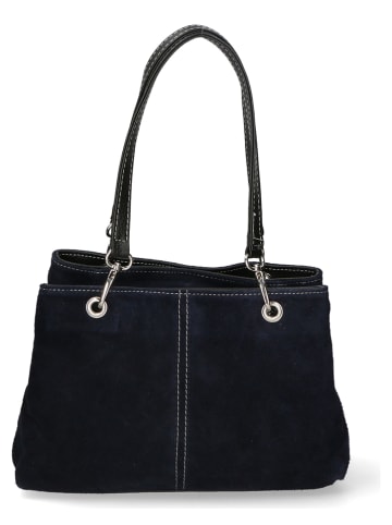 Chiara Ferretti Navy blue leather handbag - 24 x 19 x 11 cm