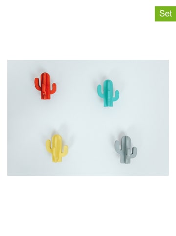 Woody Kids 4-delige set: wandhaken meerkleurig - (L)10 x (B)5 cm