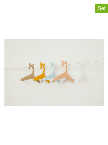 Woody Kids 4-delige set: kledinghangers meerkleurig - (L)35 x (B)15 cm