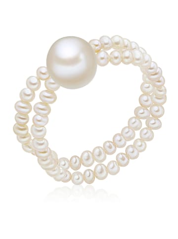 Yamato Pearls Pierścionek perłowy w kolorze białym