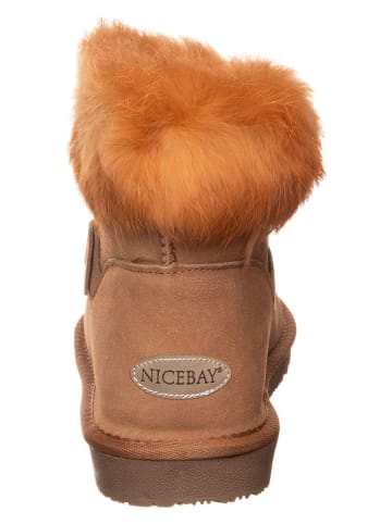 NICEBAY Skórzane botki "Hyle" w kolorze brązowym