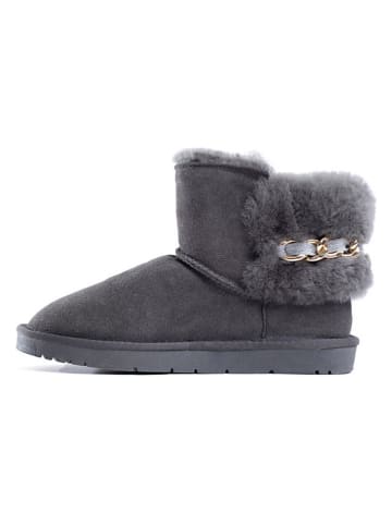 NICEBAY Leder-Winterboots "Carmelia" in Grau