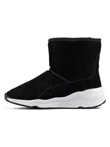 NICEBAY Leren winterboots "Staff" zwart/wit