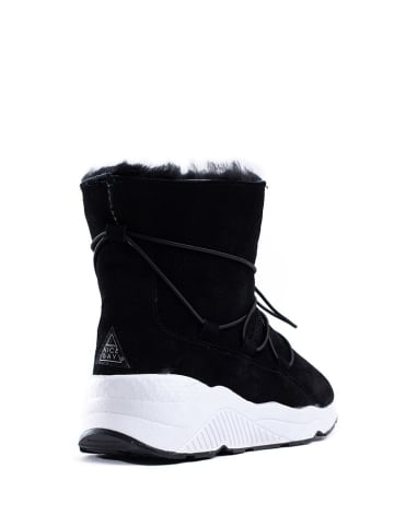 NICEBAY Leder-Winterboots "Stomy" in Schwarz