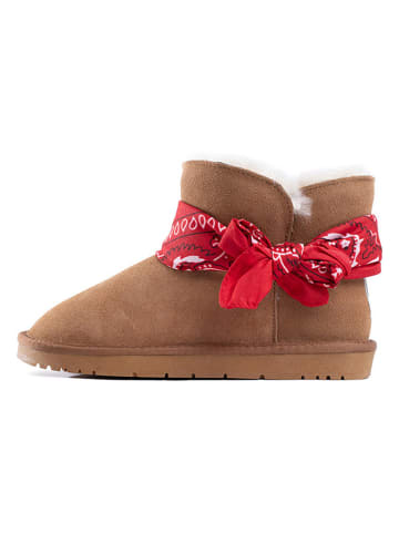 NICEBAY Leder-Winterboots "Waldeck" in Hellbraun