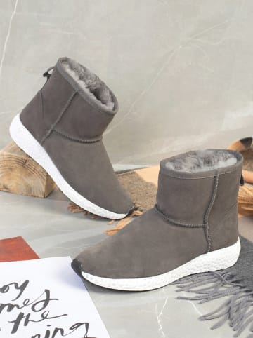 NICEBAY Leren winterboots "Boop" grijs