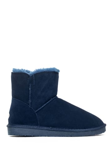 NICEBAY Leder-Winterboots "Fowl" in Dunkelblau