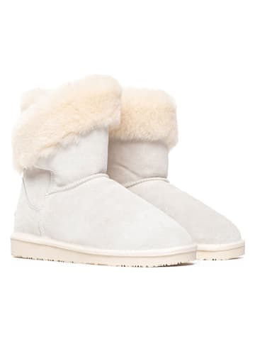 NICEBAY Leren winterboots "Bevis" lichtgrijs