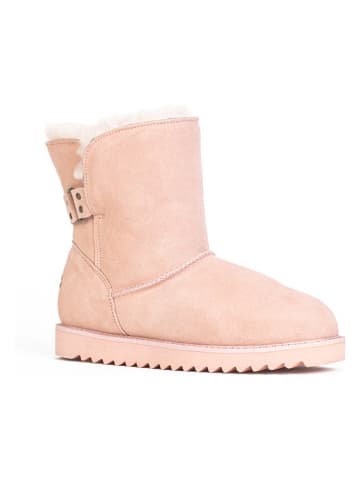 NICEBAY Leren winterboots "Blackbird" lichtroze