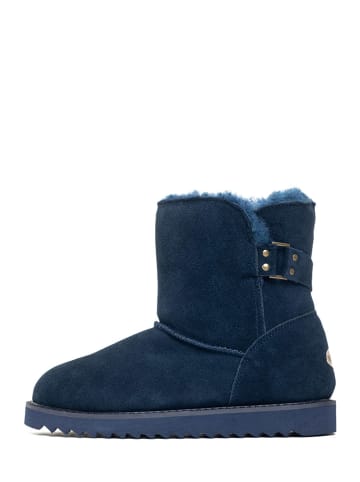 NICEBAY Leren boots "Blackbird" donkerblauw