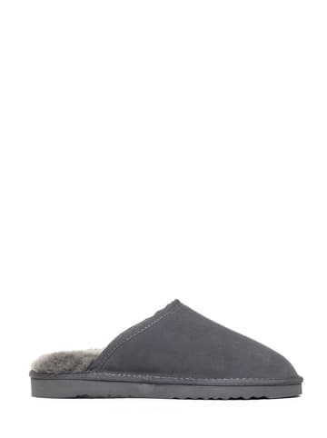 NICEBAY Leder-Hausschuhe "Huch" in Grau