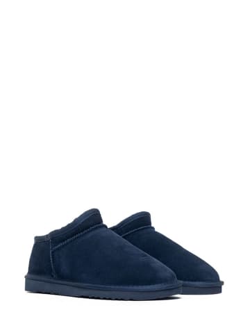 NICEBAY Leren winterboots "Huguette" donkerblauw
