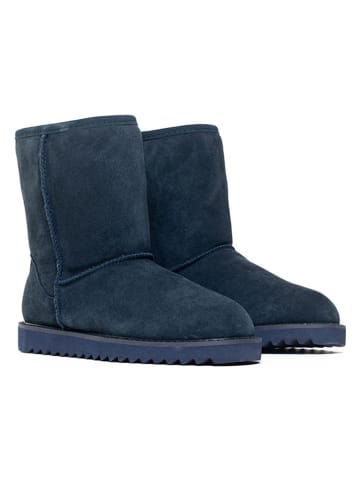 NICEBAY Leder-Boots "Stour waterproof' in Dunkelblau