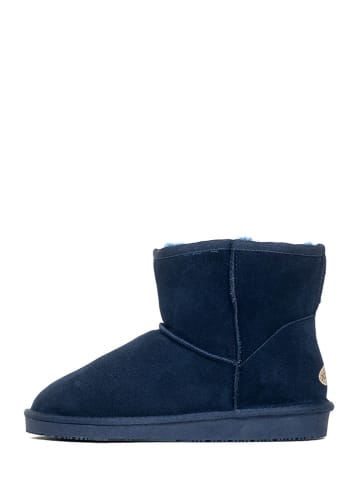 NICEBAY Leren winterboots "Gravelly" donkerblauw