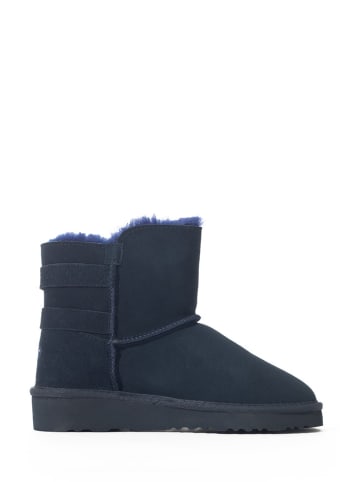 NICEBAY Leren winterboots "Sheeba" donkerblauw