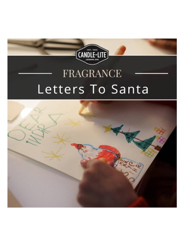 CANDLE-LITE Geurkaarsen "Letters To Santa" wit - 510 g