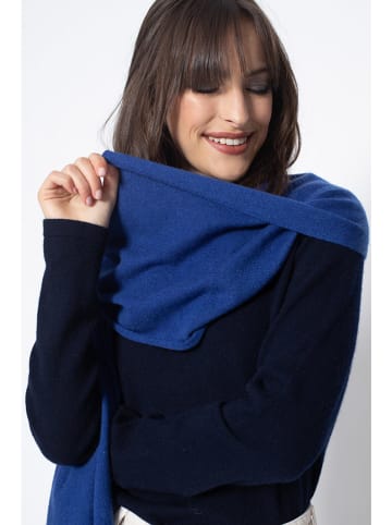 AUTHENTIC CASHMERE Kasjmieren sjaal donkerblauw - (L)200 x (B)30 cm