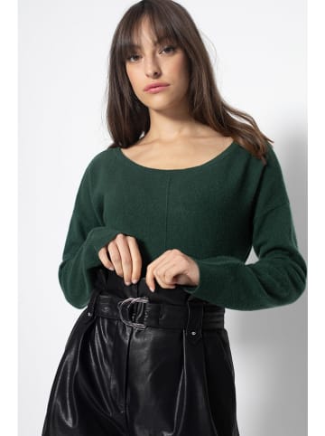 AUTHENTIC CASHMERE Kaszmirowy sweter w kolorze ciemnozielonym