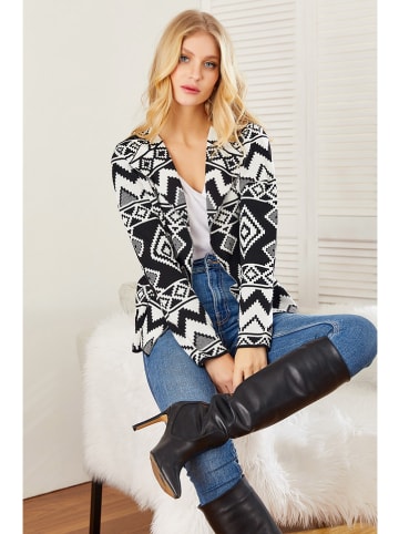 Milan Kiss Cardigan in Creme/ Schwarz