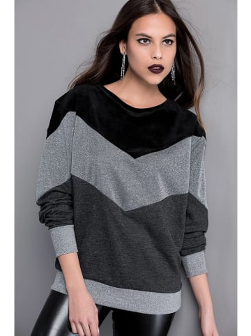 Milan Kiss Sweter w kolorze szaro-czarnym