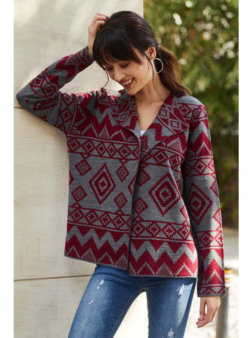 Milan Kiss Vest bordeaux/grijs