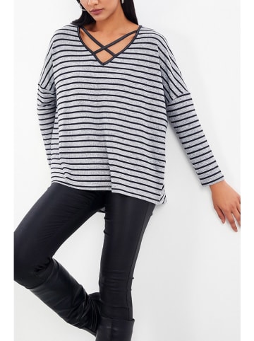 Milan Kiss Longsleeve zwart/grijs