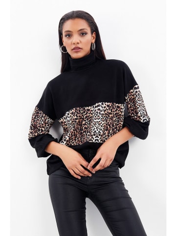 LA Angels Longsleeve in Schwarz/ Hellbraun