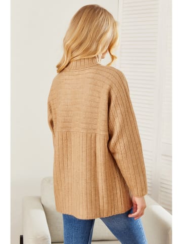 Milan Kiss Rollkragenpullover in Dunkelbeige