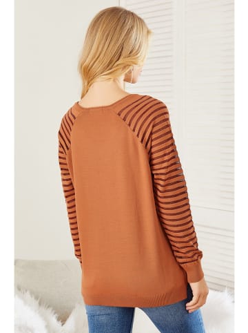 Milan Kiss Sweter w kolorze brązowym