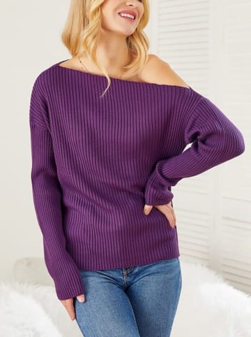 LA Angels Sweter w kolorze fioletowym