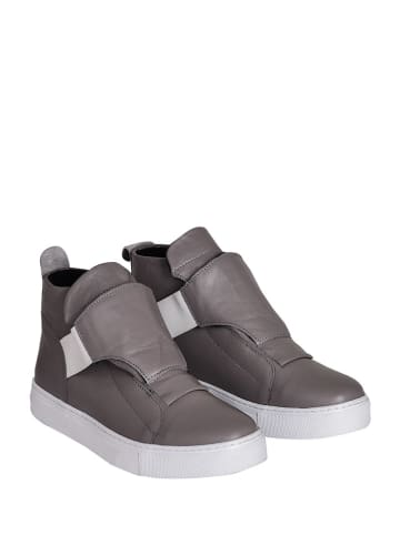 Noosy Leder-Sneakers in Grau