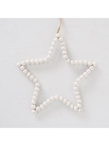 Boltze Zawieszki dekoracyjne (2 szt.) "Beads" w kolorze białym i beżowym - dł. 28 cm