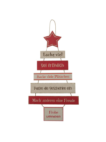 Boltze Schild "Tanolo" in Rot/ Beige - (B)40 x (H)80 cm