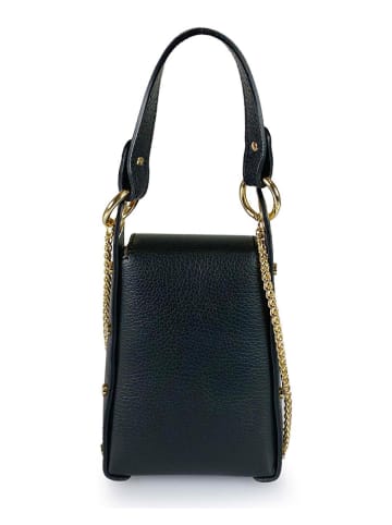 Mila Blu Leder-Handytasche "Rododendro" in Schwarz - (B)12 x (H)17 x (T)6 cm